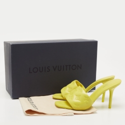 مملوكة مسبقًا Louis Vuitton Yellow Leather Revival Sandals Size 37