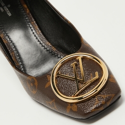 Pre Owned Louis Vuitton Monogram Canvas Madeleine Square Toe Pumps Size 41 