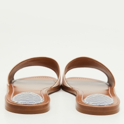 Pre Owned Louis Vuitton Multicolor Canvas LV Escale Time Out Slide Flats Size 39.5 