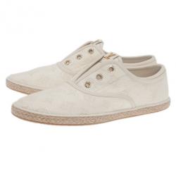 Pre Owned حذاء رياضي لوي فيتون مونوجرام أبيض إسبادرية مقاس 38.5