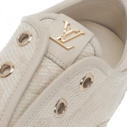 Pre Owned حذاء رياضي لوي فيتون مونوجرام أبيض إسبادرية مقاس 38.5