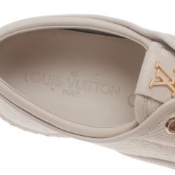 Pre Owned حذاء رياضي لوي فيتون مونوجرام أبيض إسبادرية مقاس 38.5