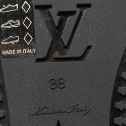 Pre Owned Louis Vuitton Black Rubber Rain Boots Size 38