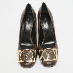 مملوكة مسبقًا Louis Vuitton Brown Canvas Madeleine Pumps Size 38.5
