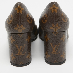 مملوكة مسبقًا Louis Vuitton Brown Canvas Madeleine Pumps Size 38.5