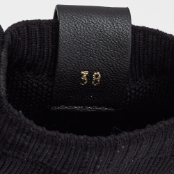 Pre Owned حذاء رياضي لوي فيتون قماش تريكو أسود بعنق مرتفع مقاس 38