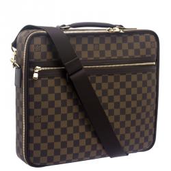 Pre Owned Louis Vuitton Damier Ebene Canvas Sabana Laptop Bag