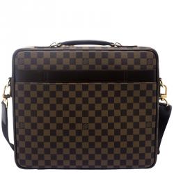 Pre Owned Louis Vuitton Damier Ebene Canvas Sabana Laptop Bag