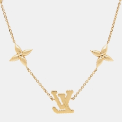 Louis Vuitton Tresor Crystals Gold Tone Necklace