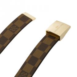 مملوكة مسبقًا حزام لوي فيتون إبزيم باريس كانفاس دامييه أيبين 85 سم