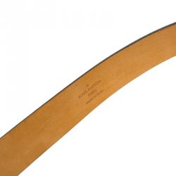 مملوكة مسبقًا حزام لوي فيتون إبزيم باريس كانفاس دامييه أيبين 85 سم