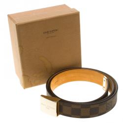 مملوكة مسبقًا حزام لوي فيتون إبزيم باريس كانفاس دامييه أيبين 85 سم