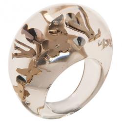 مملوكة مسبقًا Louis Vuitton Inclusion Transparent Ring Size 54.5