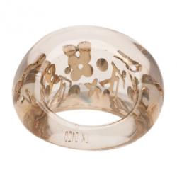 مملوكة مسبقًا Louis Vuitton Inclusion Transparent Ring Size 54.5