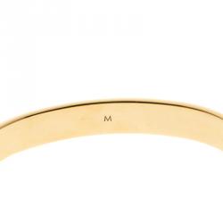 Pre Owned Louis Vuitton Nanogram Cuff Gold Tone Bracelet M