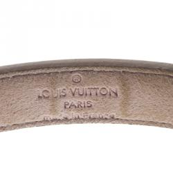 مملوكة مسبقًا سوار لوي فيتون نونوغرام ويش جلد رصاصي فضي اللون