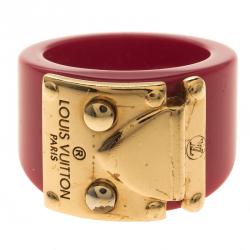 مملوكة مسبقًا خاتم لوي فيتون لوك مي رزين ذهبي اللون مقاس 54