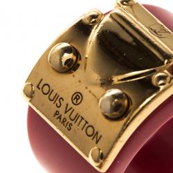 مملوكة مسبقًا خاتم لوي فيتون لوك مي رزين ذهبي اللون مقاس 54