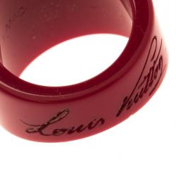 مملوكة مسبقًا خاتم لوي فيتون لوك مي رزين ذهبي اللون مقاس 54