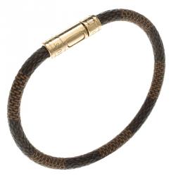 مملوكة مسبقًا سوار لوي فيتون كيب إت لون ذهبي كانفاس دامييه أييبن