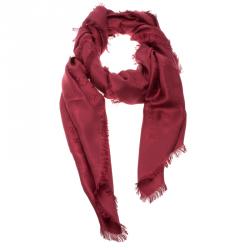 Pre Owned Louis Vuitton Red Pomme D'Amour Monogram Shawl