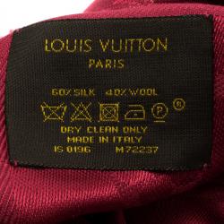 Pre Owned Louis Vuitton Red Pomme D'Amour Monogram Shawl