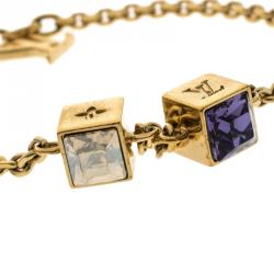 Pre Owned Louis Vuitton Gamble Gold Tone Bracelet