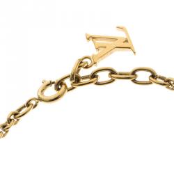 Pre Owned Louis Vuitton Gamble Gold Tone Bracelet