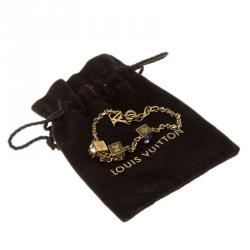 Pre Owned Louis Vuitton Gamble Gold Tone Bracelet