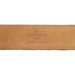 Pre Owned Louis Vuitton Denim Monogram Belt 90CM