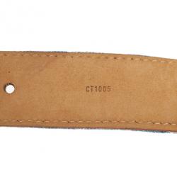 Pre Owned Louis Vuitton Denim Monogram Belt 90CM