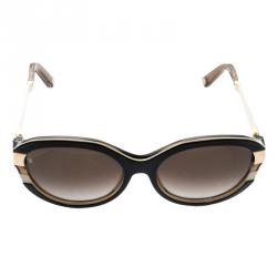 Pre Owned نظارة شمسية لوي فيتون عين قطة Z0487W بنية