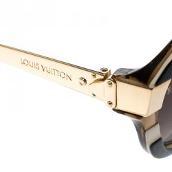 Pre Owned نظارة شمسية لوي فيتون عين قطة Z0487W بنية