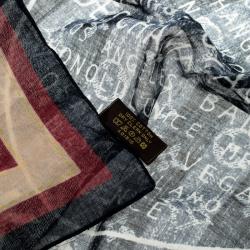 مملوكة مسبقًا Louis Vuitton Blue Monogram Print Trunks & Bags Cotton Square Bandana Scarf