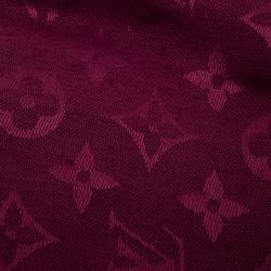 مملوكة مسبقًا Louis Vuitton Berry Pink Monogram Silk and Wool Shawl