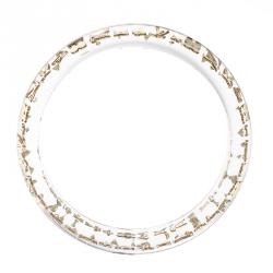 Pre Owned Louis Vuitton Clear Resin Gold Tone Monogram Inclusion Bangle Bracelet 20cm