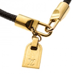 Pre Owned Louis Vuitton Monogram Luck It Gold Tone Bracelet