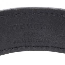 Pre Owned Louis Vuitton Nomade Koala Black Leather Bracelet 17CM