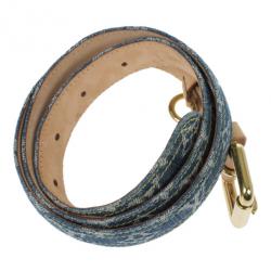 مملوكة مسبقًا Louis Vuitton Denim Monogram Belt 90CM
