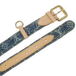 مملوكة مسبقًا Louis Vuitton Denim Monogram Belt 90CM