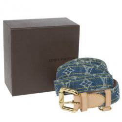 مملوكة مسبقًا Louis Vuitton Denim Monogram Belt 90CM