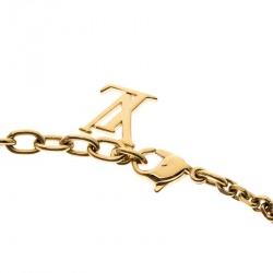 مملوكة مسبقًا Louis Vuitton Gamble Crystal Gold Tone Necklace