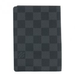 Pre Owned Louis Vuitton Damier Graphite Passport Holder