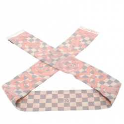مملوكة مسبقًا بندانة وشاح لوي فيتون تاهيتين دامييه أزور حرير مطبوع