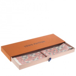 مملوكة مسبقًا بندانة وشاح لوي فيتون تاهيتين دامييه أزور حرير مطبوع