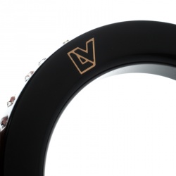 مملوكة مسبقًا Louis Vuitton Black & Brown Resin Crystal Zig Zag Wide Bangle Bracelet