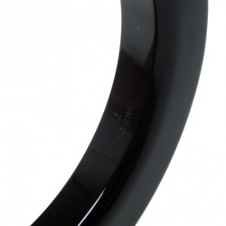 مملوكة مسبقًا Louis Vuitton Black & Brown Resin Crystal Zig Zag Wide Bangle Bracelet