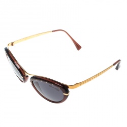 مملوكة مسبقًا نظارة شمسية لوي فيتون عين قطة Z0156W ايف سوداء/ صدف تورتواز بنية