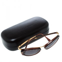 مملوكة مسبقًا نظارة شمسية لوي فيتون عين قطة Z0156W ايف سوداء/ صدف تورتواز بنية