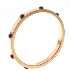 Pre Owned Louis Vuitton Gimme A Clue Red Enamel Gold Tone Bangle Bracelet